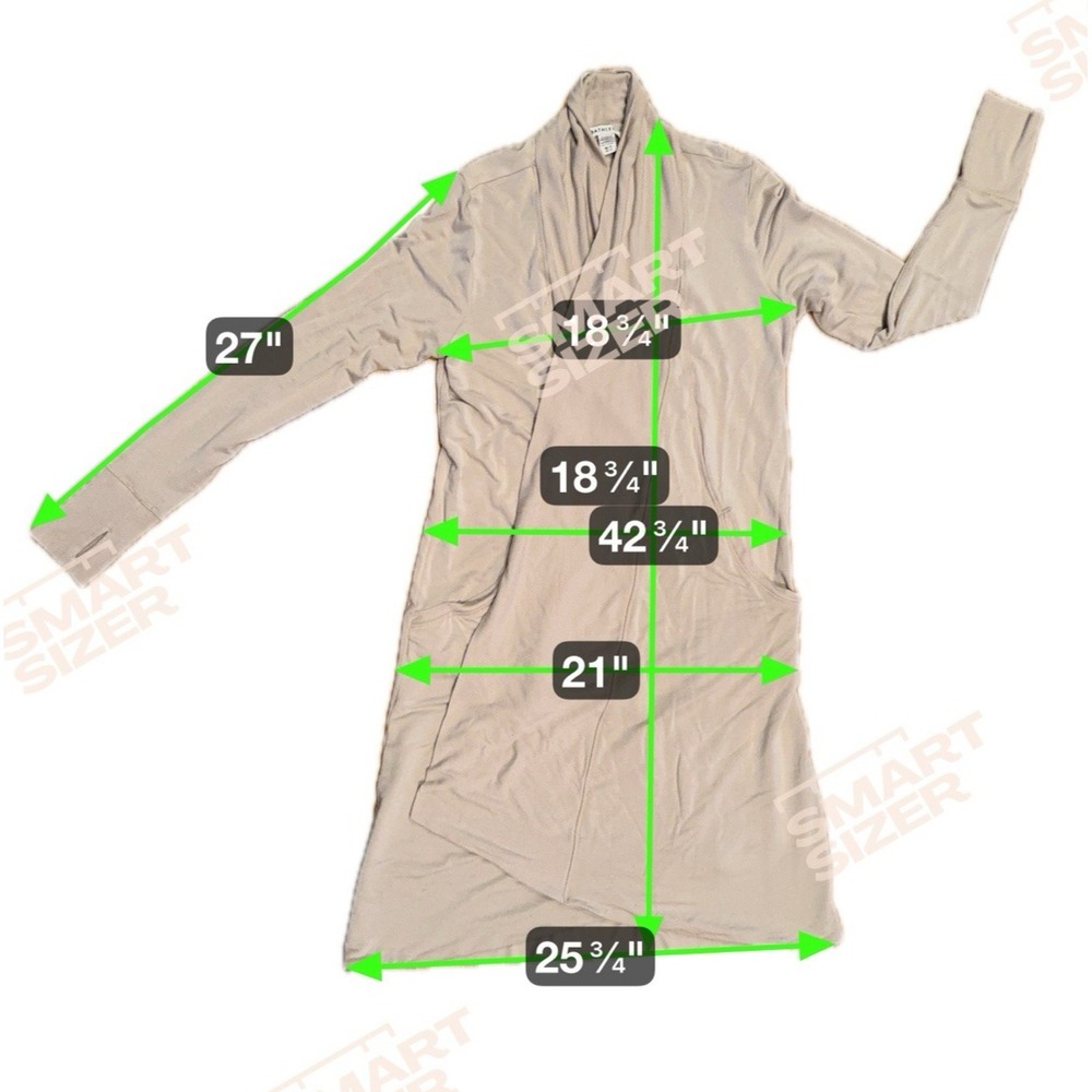 Athleta Women's  Mineral Brown Long Sleeve Canopy Nirvana Wrap Cardigan Sz M - Picture 2 of 15